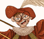 Matt with a silly feathered hat